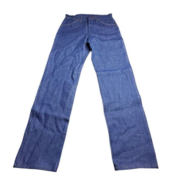 NWT Vintage Wrangler Cowboy Cut Dark Wash Jeans 29x33 Mens Bootcut Western - Picture 1 of 12